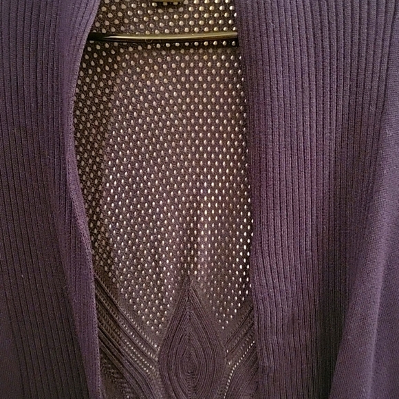 Long Perforated Cardigan EUC Cozy Layers Fall Winter Staple - Picture 4 of 5